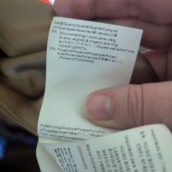 Hugo Boss red wool winter coat 12 NWOT - Picture 6 of 6